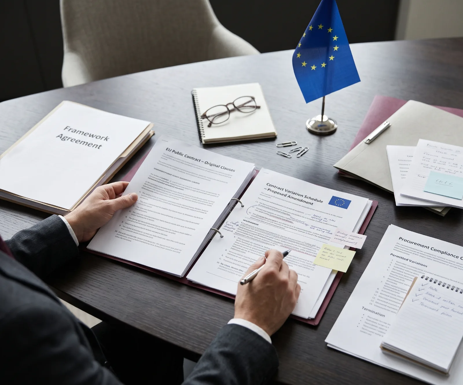 Illustration for the briefing Framework Agreements, Contract Modifications and Termination
