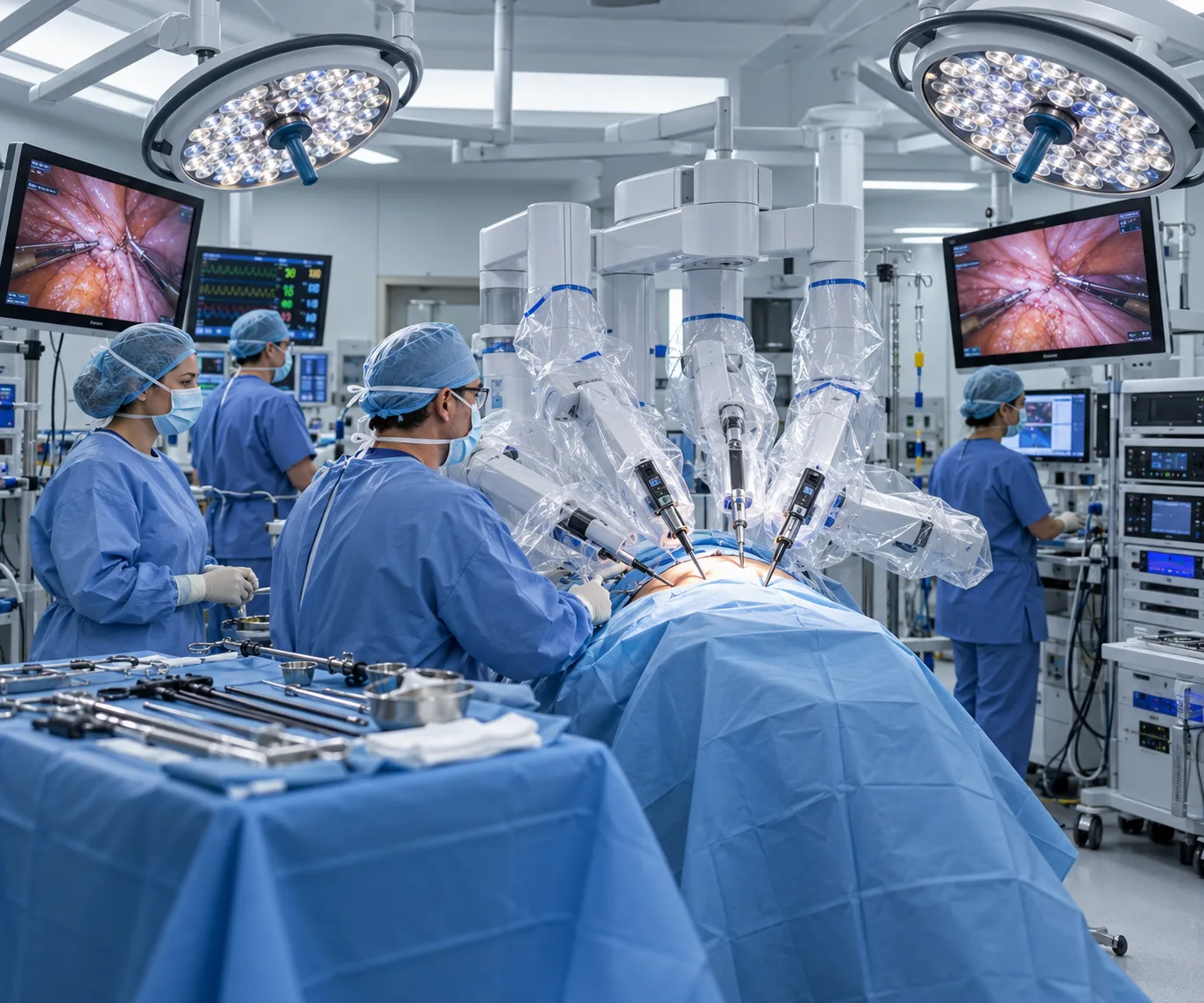 Illustration for the briefing Before the First Operation: The Commercial Commitments Behind NHS Surgical Robotics